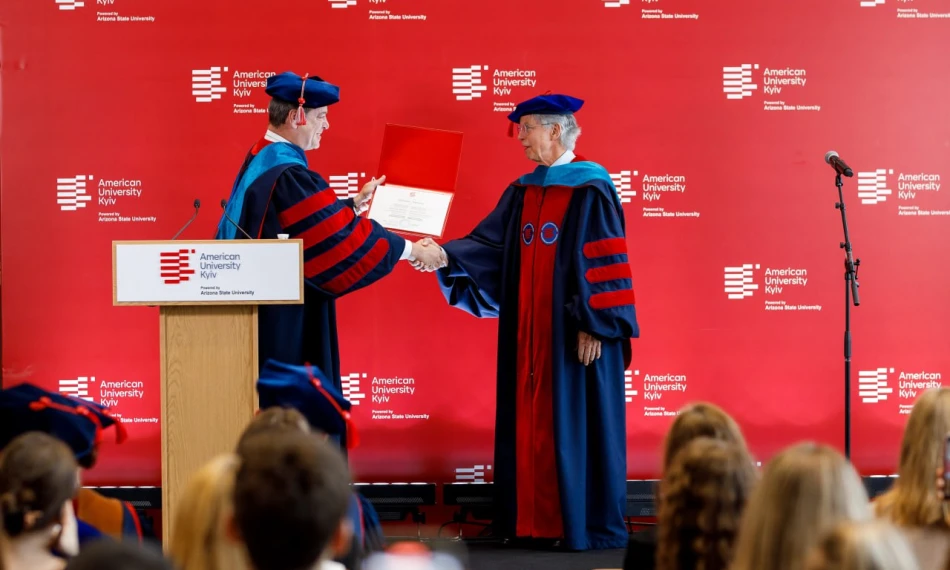 American University Kyiv awarded its First Honorary Doctorate to the Ambassador William Taylor 