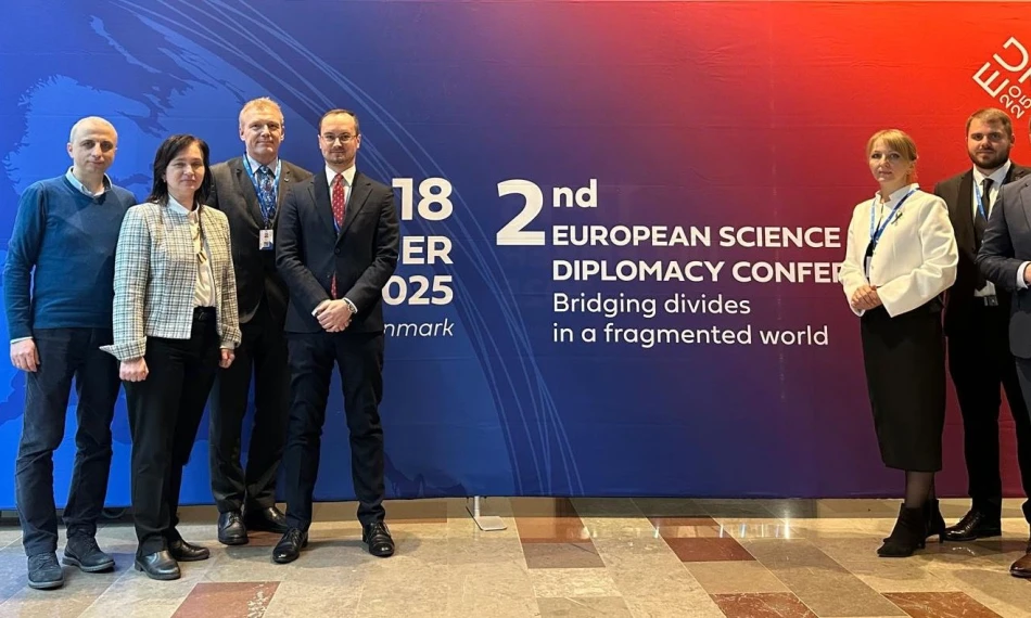 Oleksandra Antoniouk at the Round Table on Science Diplomacy in Copenhagen 