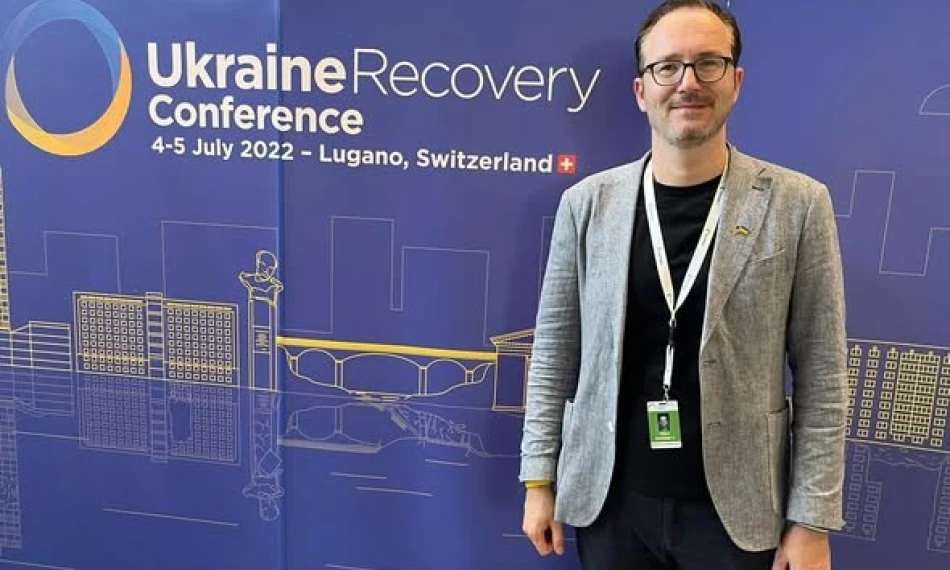 AUK Rector Dr. Roman Sheremeta participated in the global Forum on afterwar rebuilding Ukraine in Lugano “Ukraine Recovery Conference” 